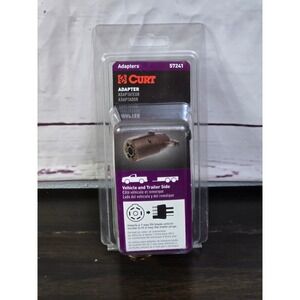 CURT 57241 Trailer Wiring Adapter 7-Way RV Blade to 4-Way Flat Plug Connector